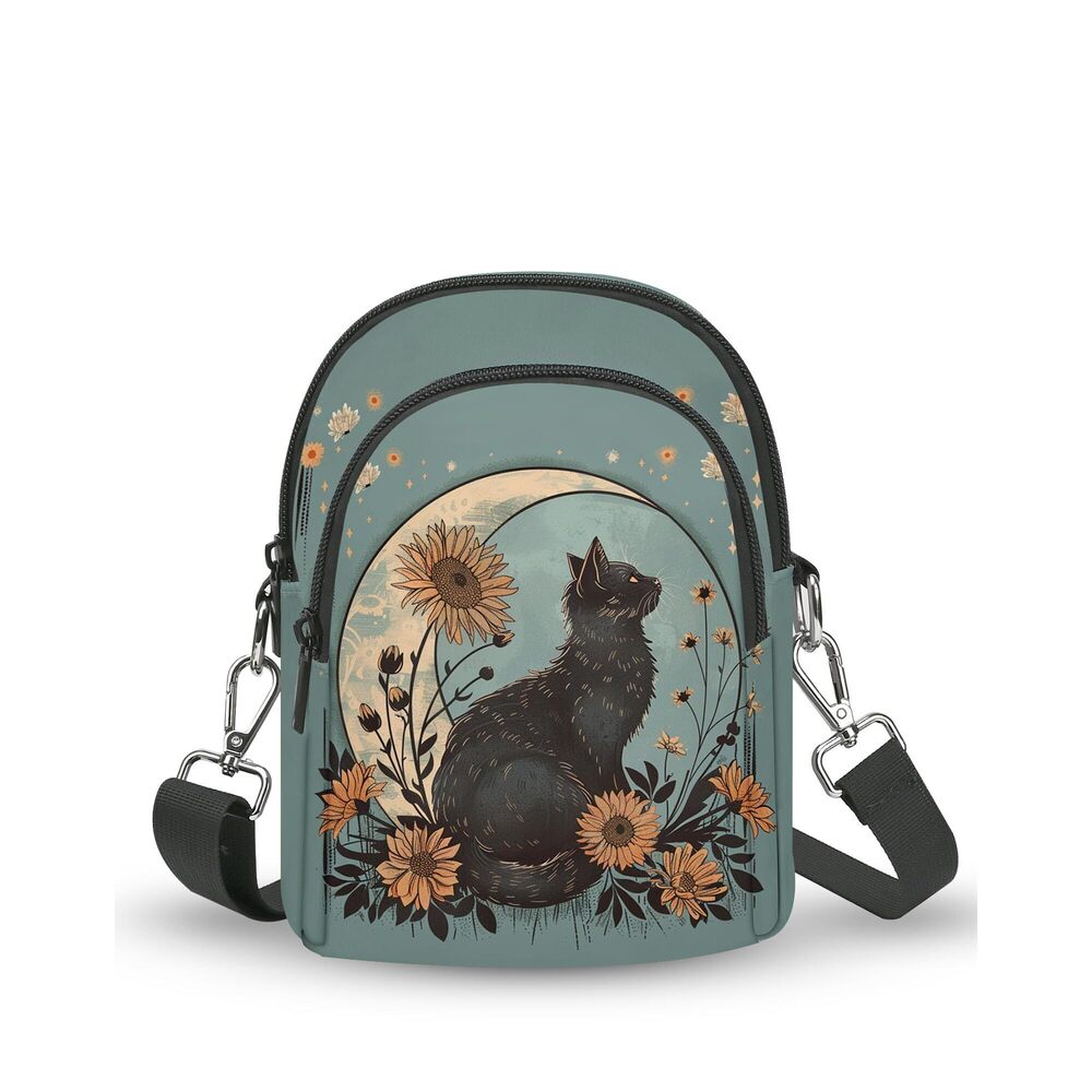 1022 Small Crossbody Bags Cat Casual Cell Phone Purse Lightweight Crossbody